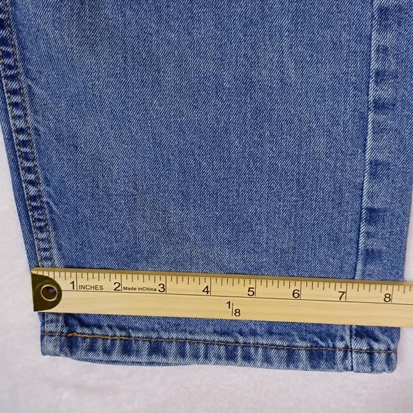 Levis 505 Mens 36x30 Blue Denim Jeans Straight Fit - Picture 6 of 14